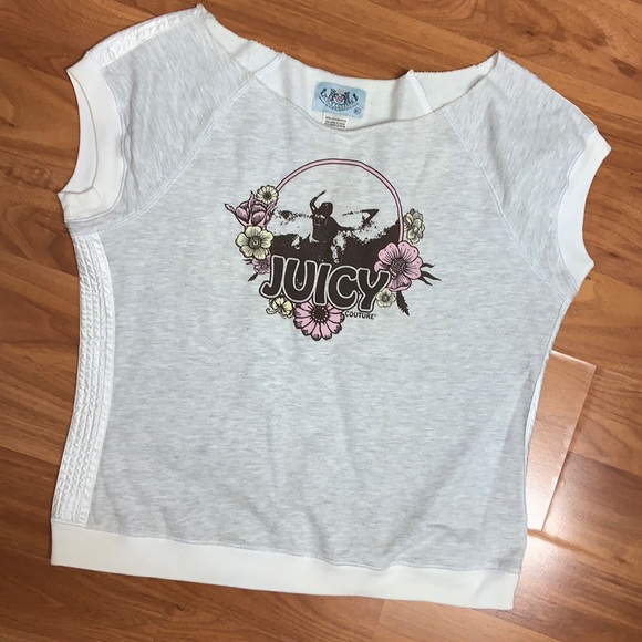 Original Juicy Couture Short Sleeve Sweatshirt Top - Picture 1 of 4